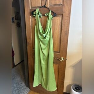 Rihoas Green Tie Strap Dress